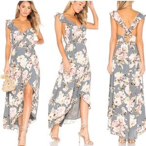Privacy Please ‘Fillmore’ Floral Wrap High-Low Maxi Dress